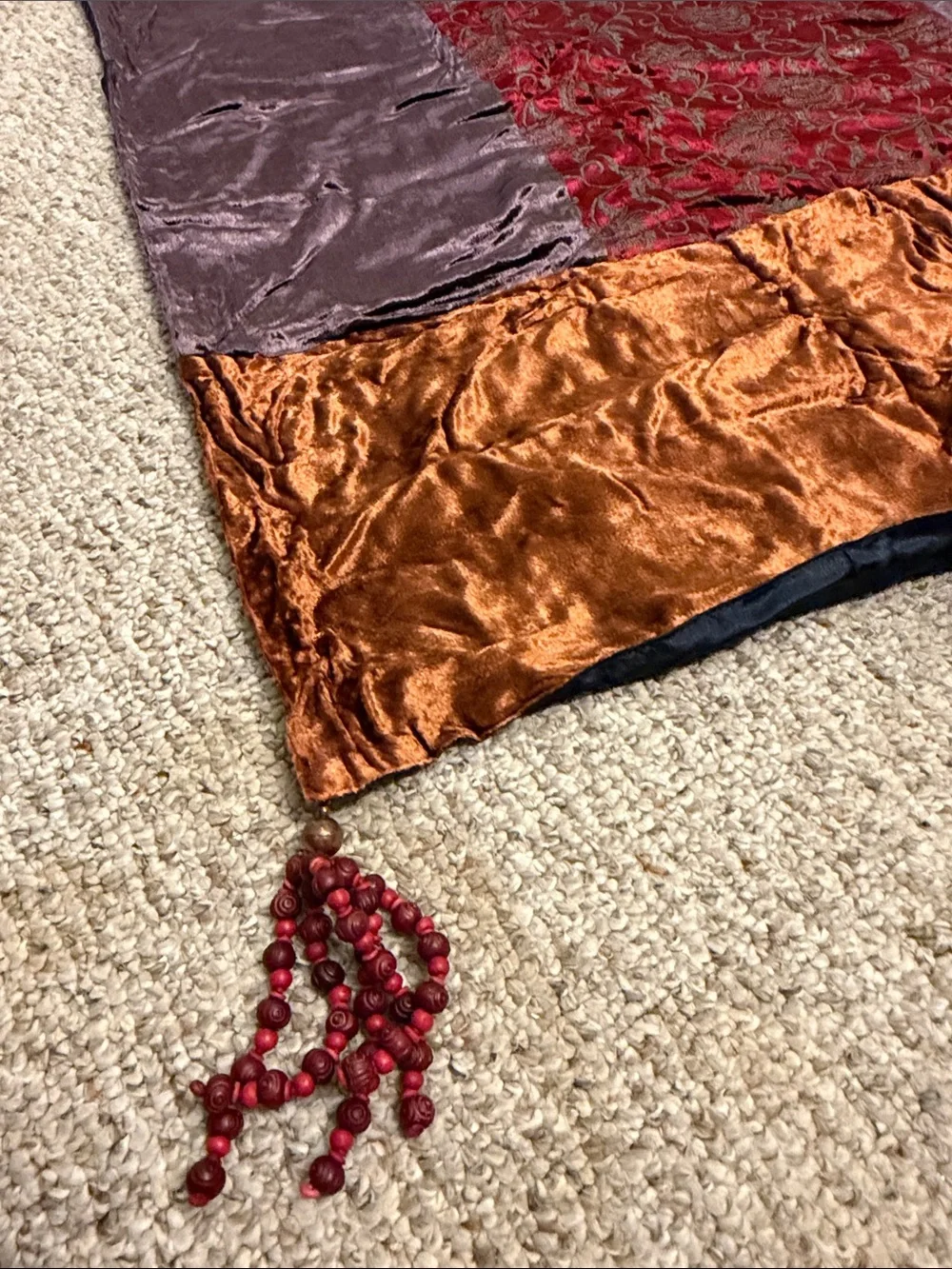 Pier 1 Velvet Colorblock Throw